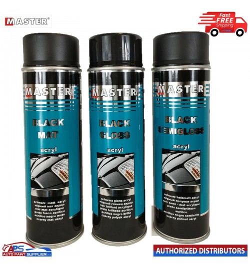 MASTER ACRYL SPRAY BLACK MAT / SEMIGLOSS / GLOSS